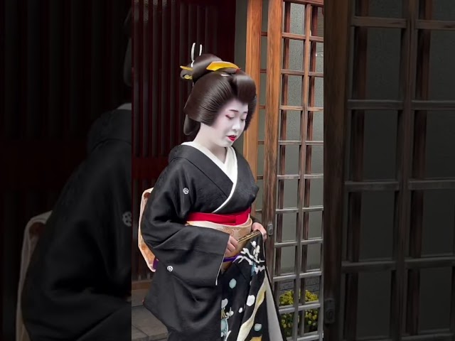 祇園宮川町で襟替えの挨拶まわり #京都 #芸妓