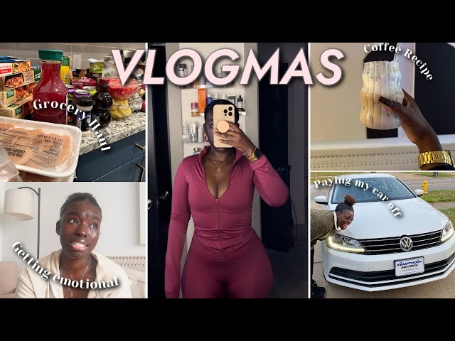 Getting emotional & a pep talk, paying off my car, shopping, coffee recipes + MORE || Vlogmas Day 3