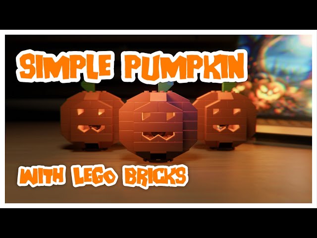 How to assemble a simple LEGO pumpkin for Halloween. DIY.