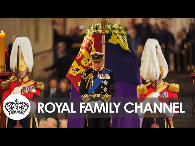King Charles Stands Vigil with Siblings