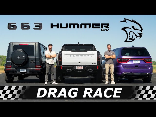 2022 Hummer EV vs Durango Hellcat vs Mercedes-AMG G63 // DRAG & ROLL RACE