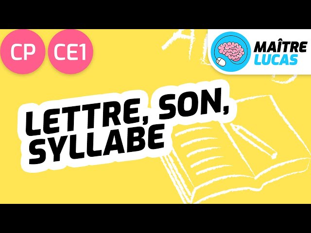 Définitions d'une lettre, d'un son et d'une syllabe CP - CE1 - Cycle 2 - Français : Lecture