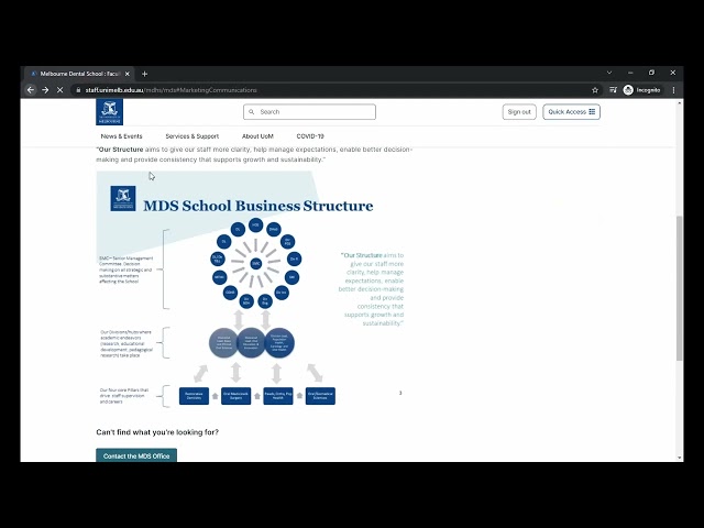 MDS Intranet Instructional Video