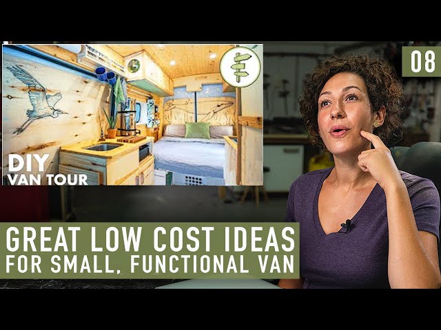 Ford Transit Van Tour Review - Creative Bed Layout for Beautiful Budget Conversion