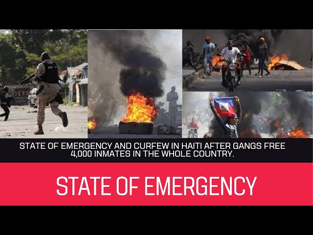 state of emergency and curfew in haiti after gangs free 4,000 inmates in the whole country.
