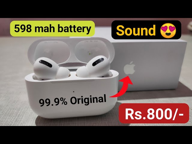 Airpods pro 598 mah (99% mirror copy) unboxing and review in Hindi |cheapest airpods pro clone India