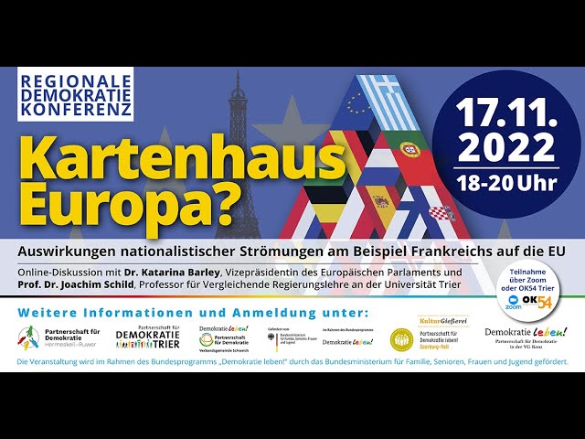 LIVE: Regionale Demokratiekonferenz "Kartenhaus Europa?“