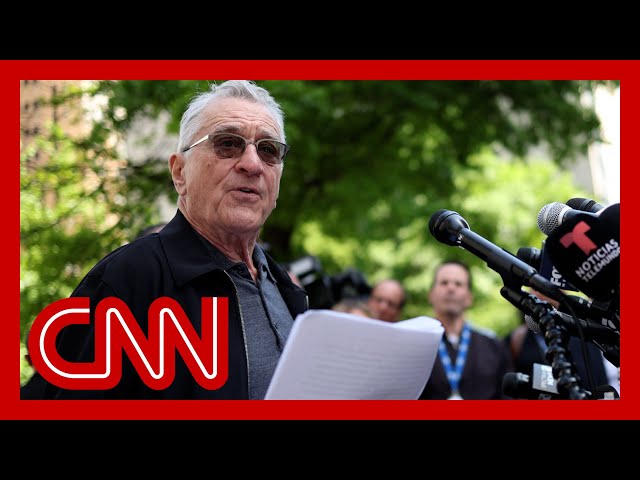 Robert De Niro spars with bystander during remarks outside Trump trial