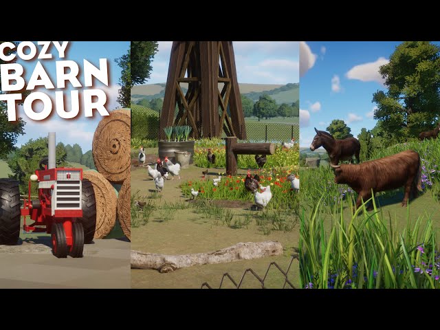 Cozy Little Barn Tour! Many new Animations and fun! Planet Zoo Tour