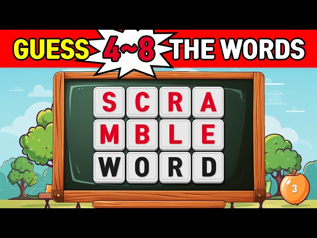 Scrambled Word Game | Guess the Word Game | Complete the Words From Hint and Letters