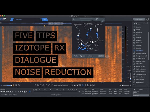 iZotope RX Advanced: Five Tips for Dialogue Noise Reduction