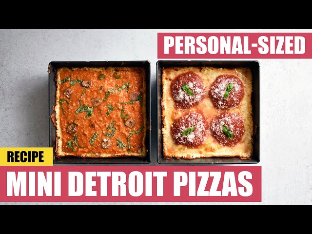 MINI Detroit Pizza Recipe | Perfect Personal-Sized Detroit-Style Pizzas