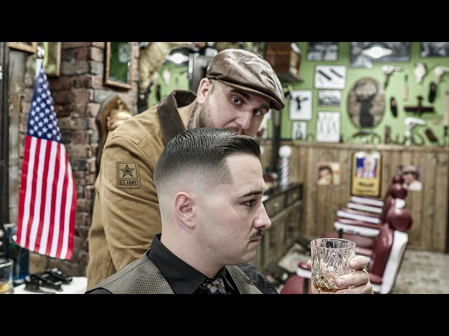 💈 ASMR BARBER - US Army Skin Fade 🇺🇸 Relaxing Haircut Experience