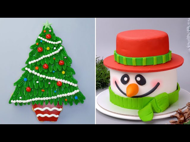 Merry Christmas Cake Decorating Recipes | Amazing Colorful Cake Decorating For Holiday
