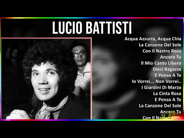 Lucio Battisti 2024 MIX Vecchie Canzoni - Acqua Azzurra, Acqua Chiara, La Canzone Del Sole, Con ...
