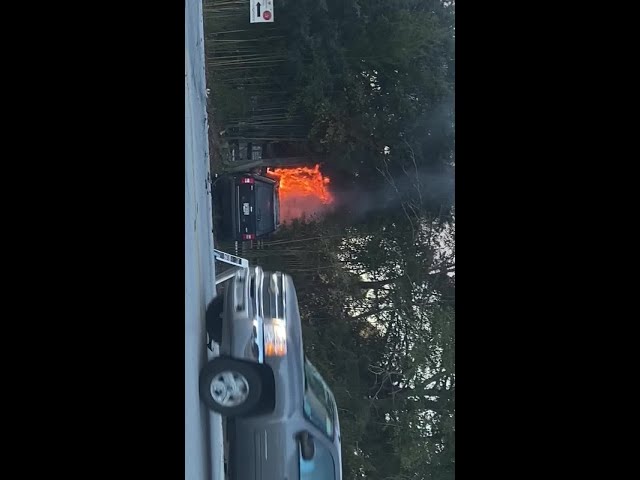Car fire at Columbia Road & Louisville Road in Columbia County