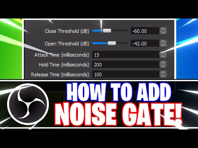 OBS Studio: How to Add a Noise Gate Audio Filter to your Mic (OBS Studio Tutorial)