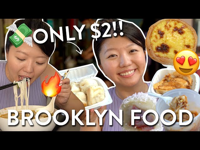 CHEWY NOODLES & BIG JUICY EGG TARTS 🥵! Brooklyn CHINATOWN Food Tour