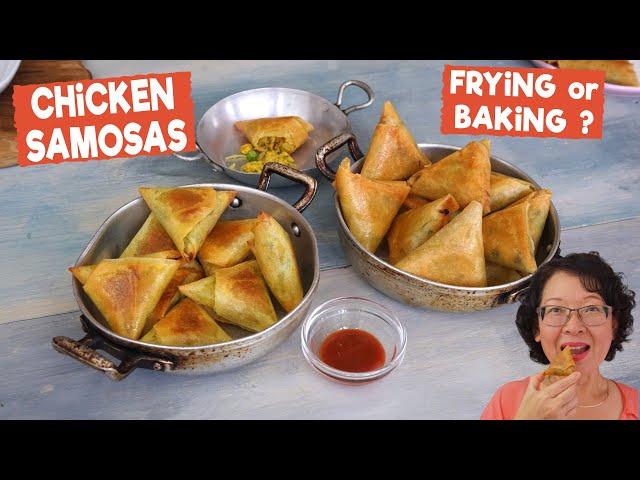 Chicken and Turmeric Samosas: Baking or Frying and Folding Technique