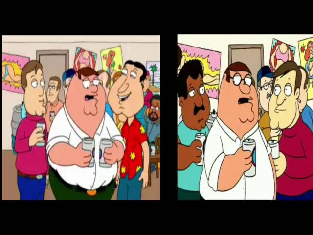 Side By Side Pilot Family Guy "Unaird vs Aired"