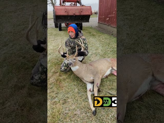 Evan's Huge Buck Shot From Deer Blind #shorts