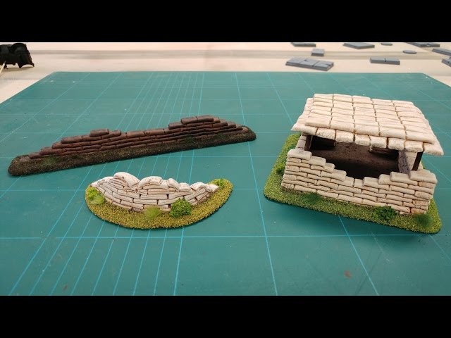 Let's Make - Cheap & Easy Sandbag Barricades & Bunkers Wargames Scenery