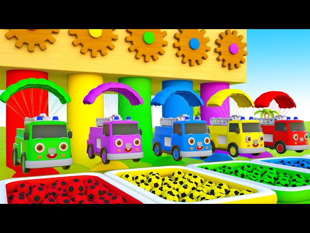 Finger Song + baby shark - Baby songs color slide color pool play - Nursery Rhymes & Kids Song