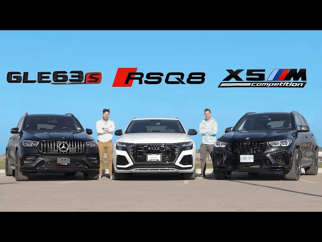 2021 Mercedes-AMG GLE 63 S vs Audi RSQ8 vs BMW X5M Competition // Battle Of The Super SUVs