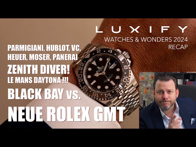 Rolex GMT-Master II, Tudor Black Bay 41 & 58 GMT, Zenith Defy Diver, Le Mans Daytona, Patek, Panerai