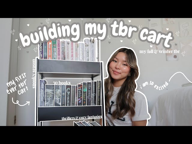 building & organizing a book cart 🫶🏼🪴🪷 my first tbr cart