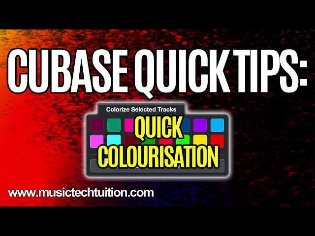 Cubase Quick Tips: Quick Colorisation