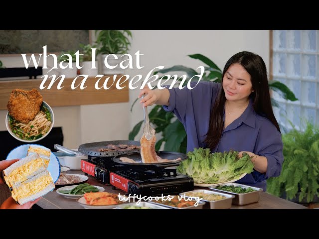 *realistic* what i eat in a weekend + meal prep with me (easy comforting recipes)
