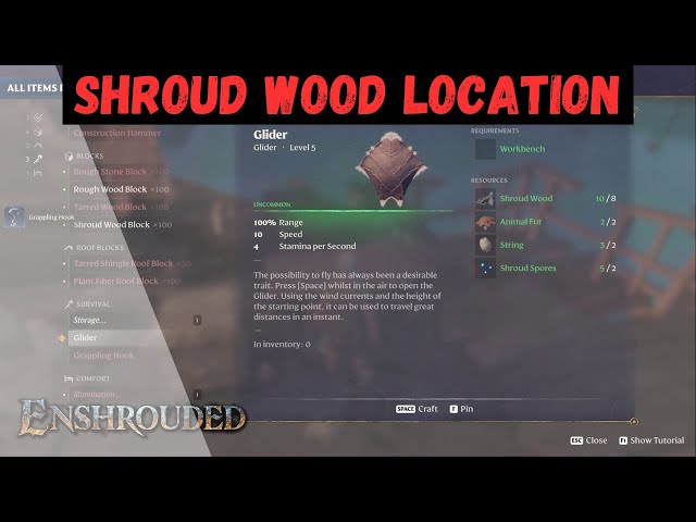 Enshrouded Tips | SHROUD WOOD & where to get it