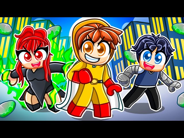 Having a ONE PUNCH MAN ANIME FAMILY in Roblox! (The Strongest Battlegrounds)