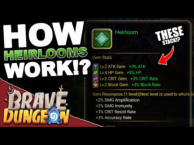 HOW HEIRLOOMS WORK!? - Brave Dungeon: Roguelite IDLE RPG