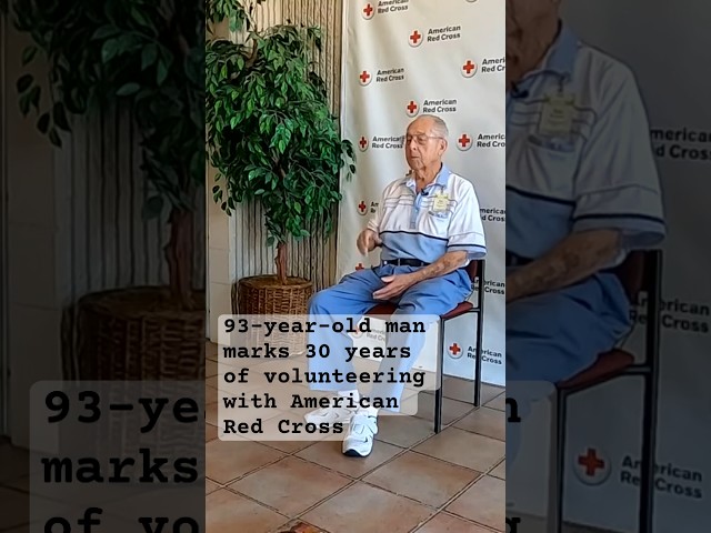 93-year-old man marks 30 years of volunteering with American Red Cross