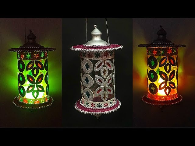 DIY-Lantern/Showpiece/Tealight Holder/lamp from waste Plastic Bottle|diy lampshade plastic bottle