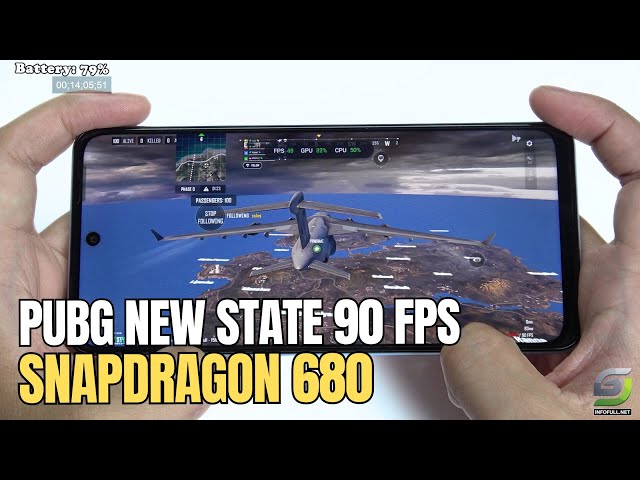 Oppo A60 test game PUBG New State 90 FPS