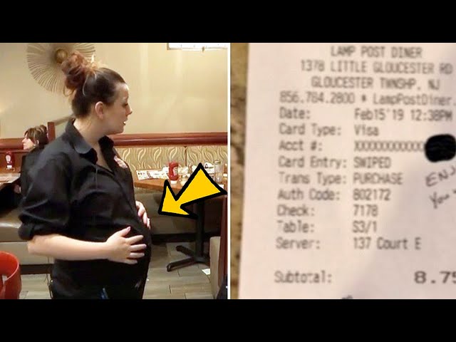 Cop Slips Pregnant Waitress Note, Runs To Manager