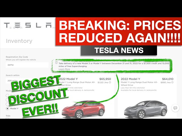 BREAKING: Tesla Reduces Prices AGAIN!! Biggest Discount Ever Offered - Available Right Now!!
