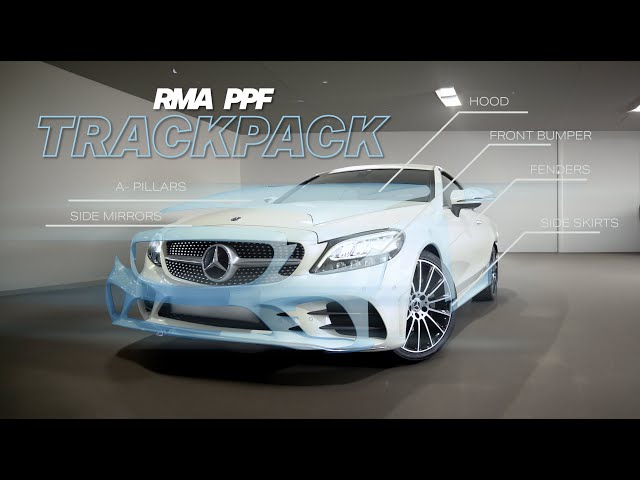 Mercedes C200 front end protected with RMA PPF Track Pack.
