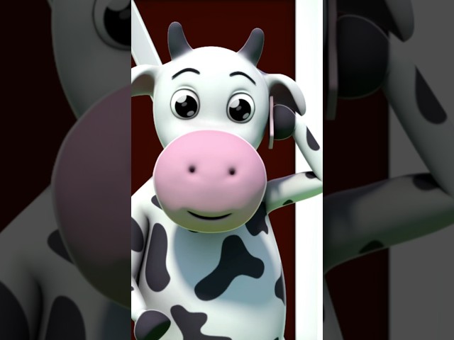 Five Little Cows #shorts #learning #babysong #trending #ytshorts #viral