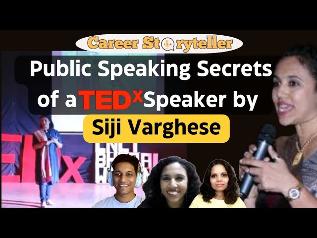 Talkative?Get paid to talk💸. Siji Varghese turned it into a Public Speaking Career|Careerstoryteller