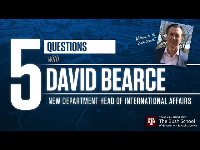 5 Questions with Dr. David Bearce: New Department Head of International Affairs