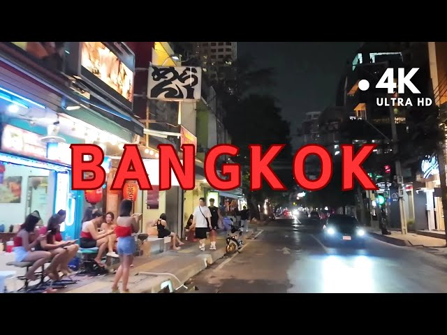 [4K] Bangkok's Massage Streets and City Ambience and Sounds