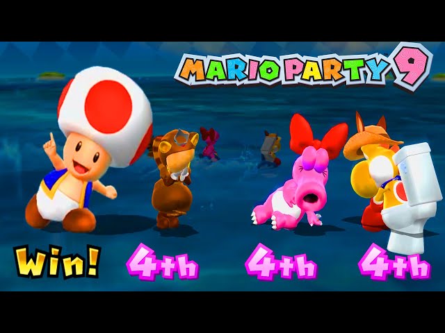 Mario Party 9 Step It Up - Toad vs Rosalina vs Birdo vs Yoshi #MarioGame (Master Difficulty)