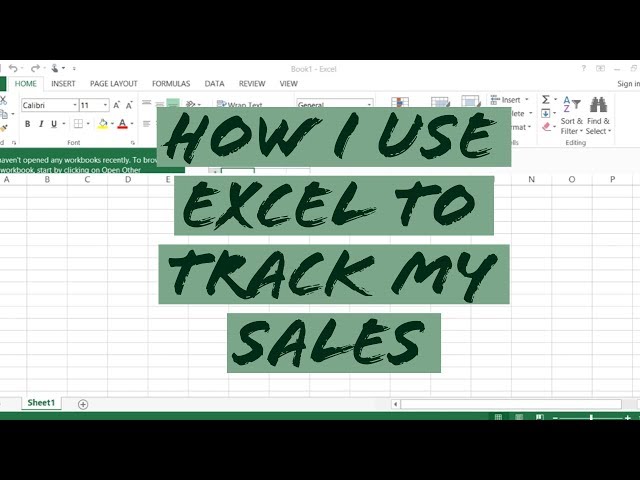 HOW TO TRACK YOUR SALES USING EXCEL
