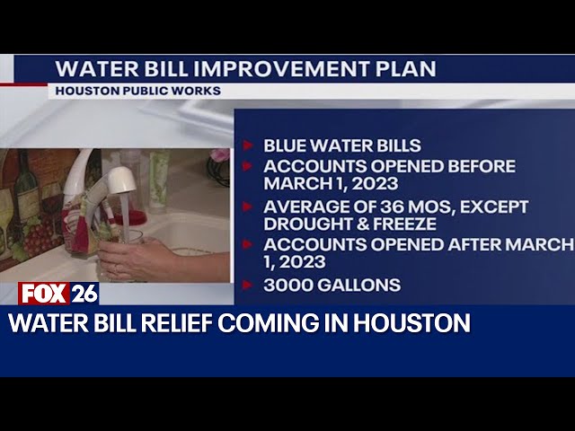 Water bill relief coming to Houstonians