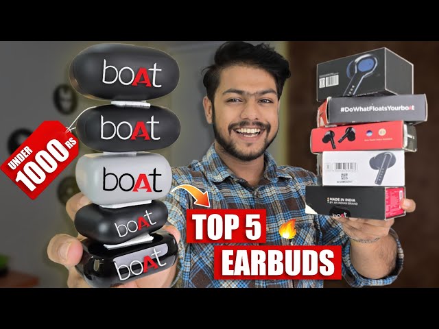 Top 5 Best Earbuds Under 1000 Rs|🔥Best TWS Earbuds Of 2024| Boat 161,Boat 131 & More|
