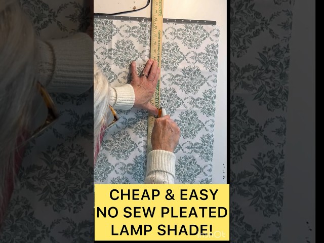 CHEAP & EASY NO SEW PLEATED LAMP SHADE! #shortvideo #shortsvideo #shorts #short